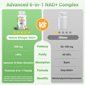 Nature Whisper complément alimentaire 620mg 6-en-1, ingrédients listés