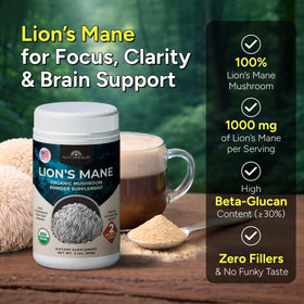 Naturealm Poudre de Mane de Lion Bio 60 Portions vue arrière