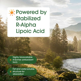 NatureBell Acide Alpha Lipoïque R, capsules végétariennes sur fond blanc