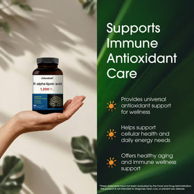 NatureBell Acide Alpha Lipoïque R, flacon avec capsules sur une table