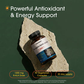 NatureBell Acide Alpha Lipoïque R, vue de côté avec étiquette