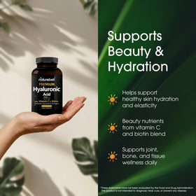 NatureBell Acide Hyaluronique capsules sur un fond blanc