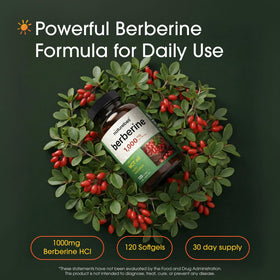 NatureBell Berberine 1 000 mg gélules à l'intérieur
