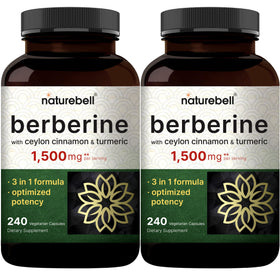 NatureBell Berbérine 1 500 mg 480 capsules végétales, vue de face