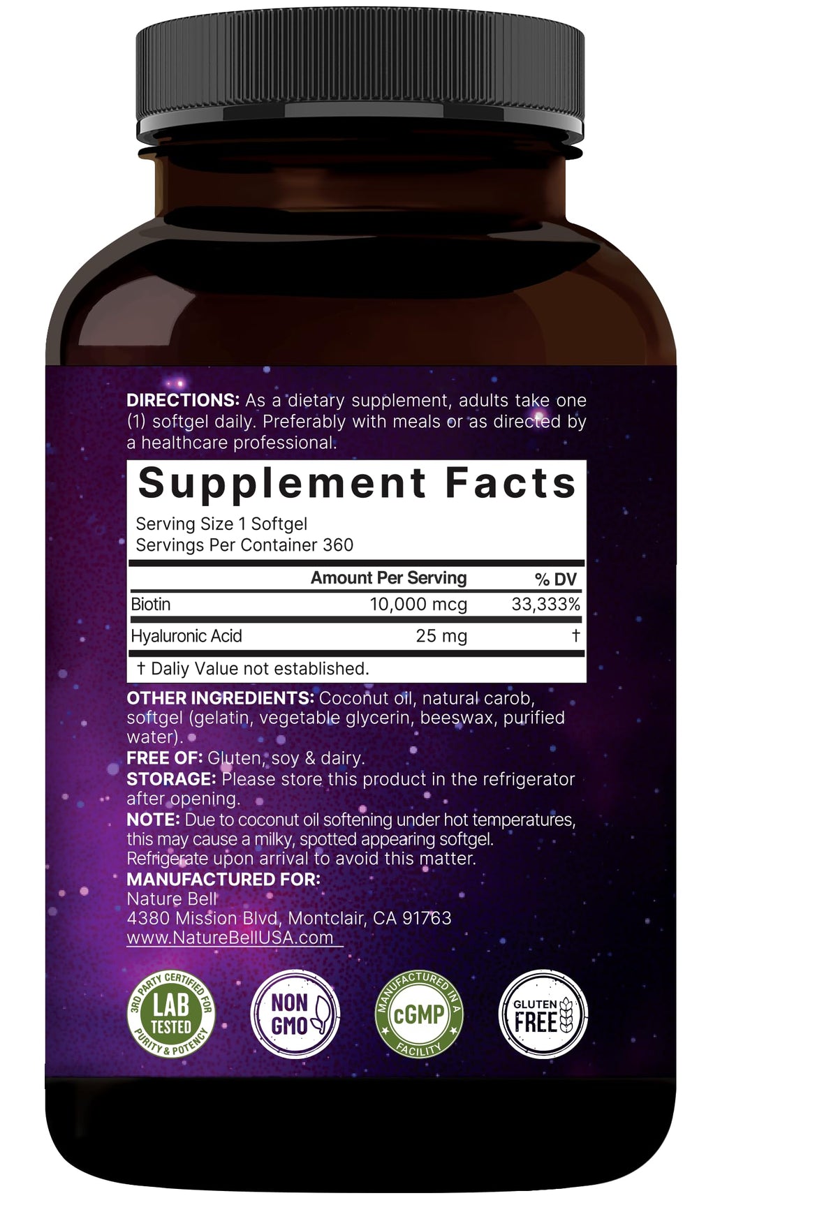 NatureBell Biotine 10 000mcg gélules lifestyle scene
