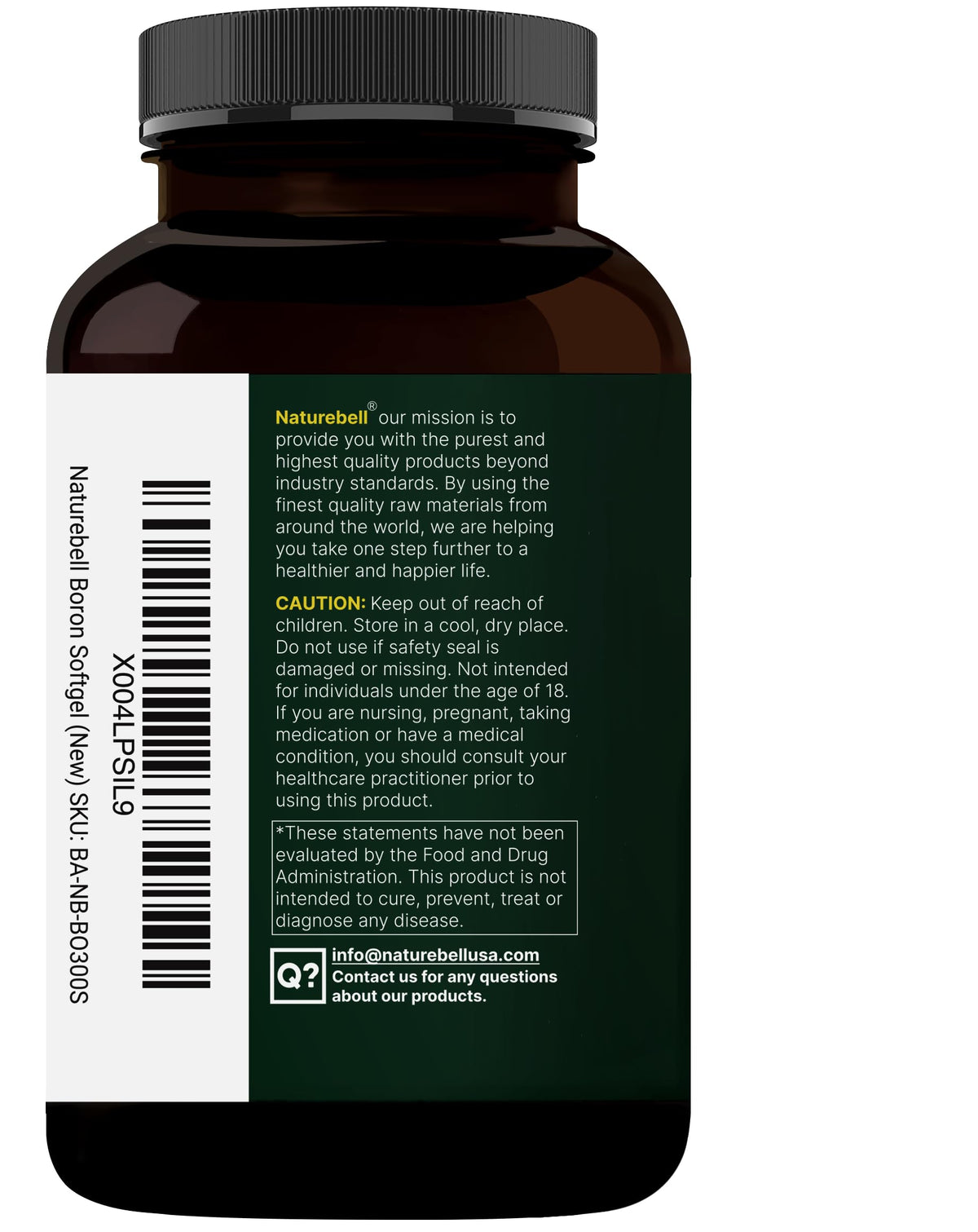 NatureBell Boron 10mg sur une table en bois