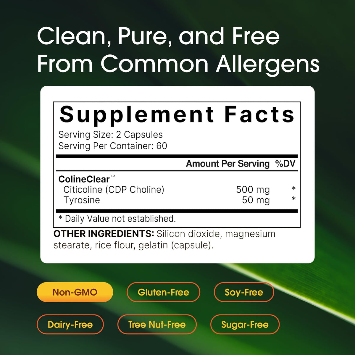 NatureBell Citicoline 500mg capsules on a table