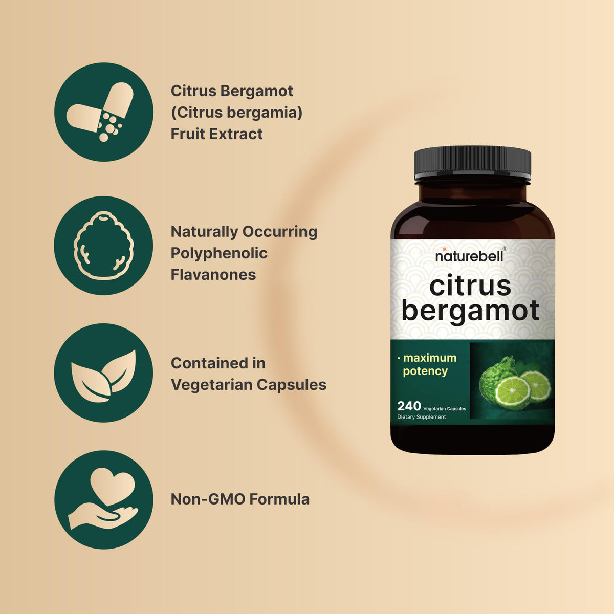 NatureBell Citrus Bergamot bottle with label details