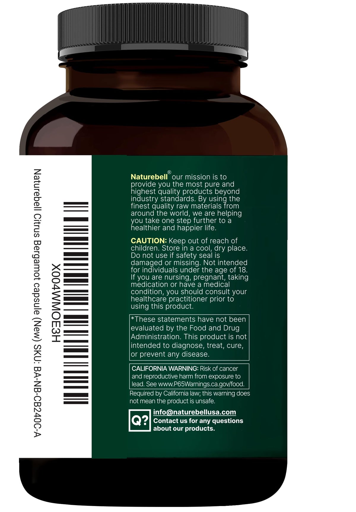 NatureBell Citrus Bergamot product packaging and label