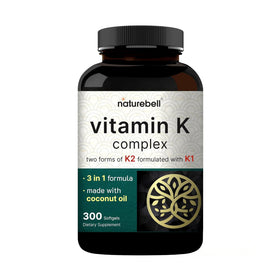 NatureBell Complex de Vitamine K 2 600mcg 300 gélules, vue de face