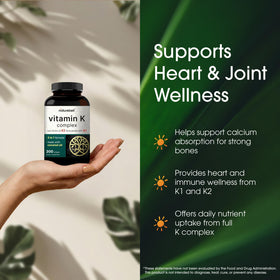 NatureBell Complex de Vitamine K 2 600mcg, gélules en gros plan
