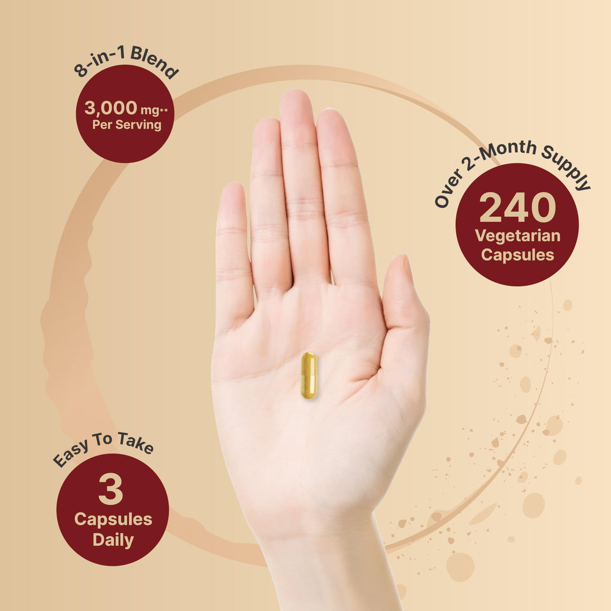 NatureBell Complex Safran 8-en-1 capsules avec des ingrédients naturels