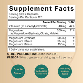 NatureBell Complexe de Magnésium Triple 240 capsules profil