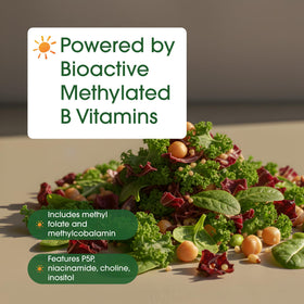 NatureBell Complexe de Vitamines B Méthylées, gélules sur un fond blanc