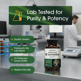 NatureBell Complexe de Vitamines B Méthylées, vue du dessus du pot