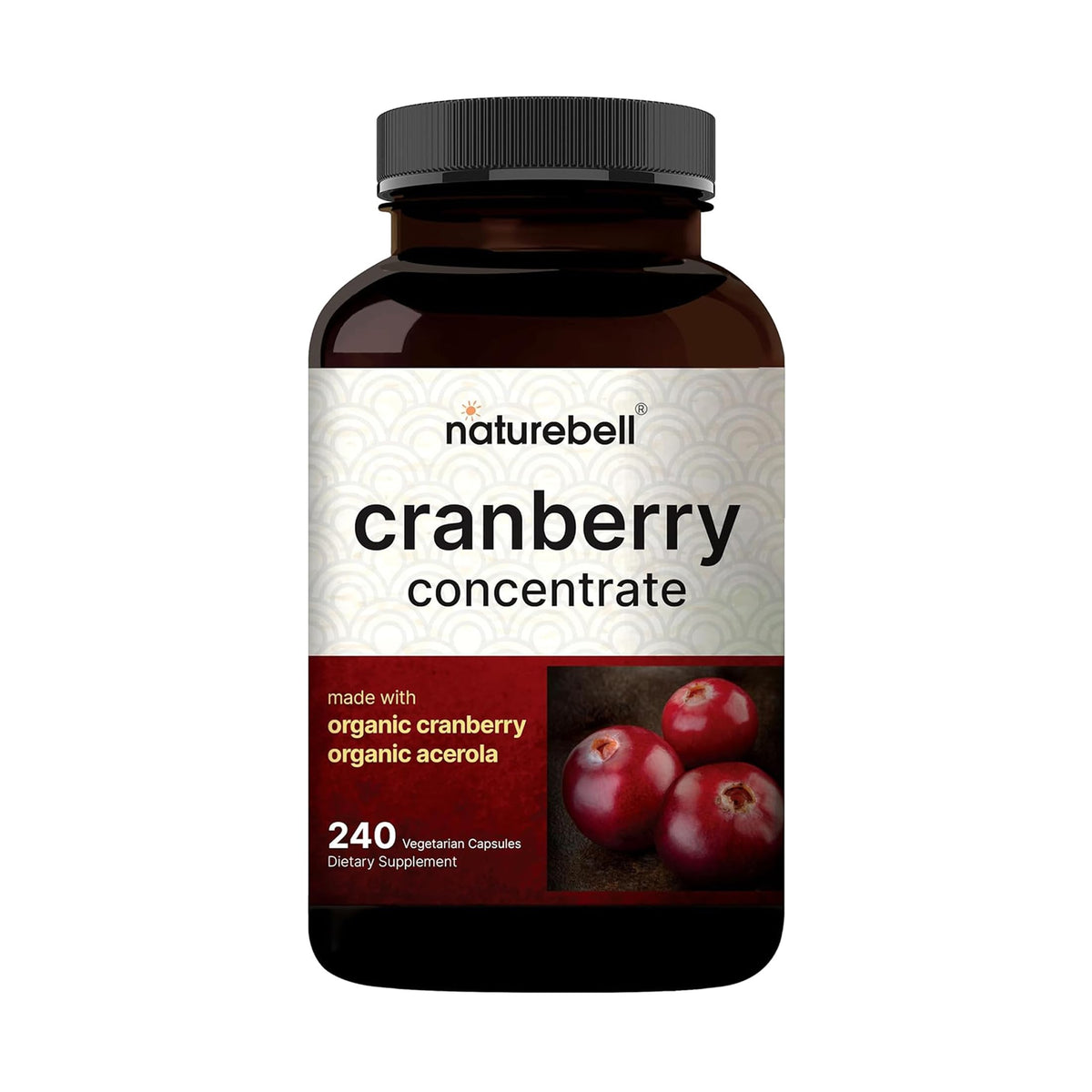 NatureBell Concentré de Canneberge 240 Capsules vue de face