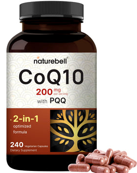 NatureBell CoQ10 200mg avec PQQ 240 capsules végétales avant