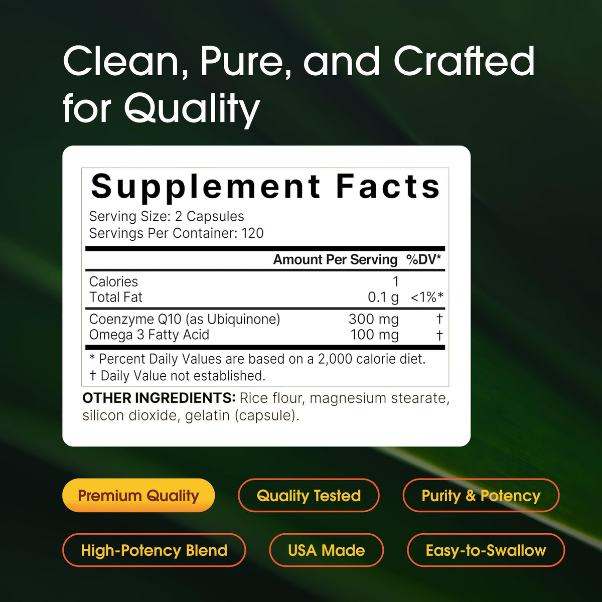 NatureBell CoQ10 300mg 240 capsules vue de côté