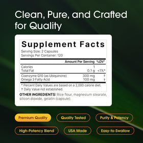 NatureBell CoQ10 300mg 240 capsules vue de côté