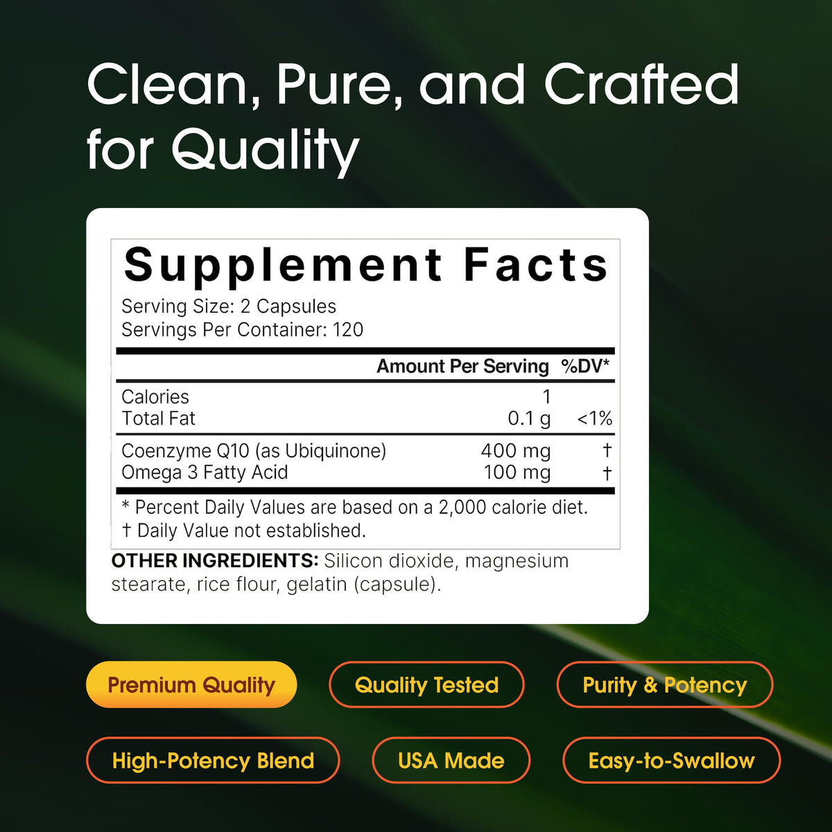 NatureBell CoQ10 400mg, capsules végétariennes sur une surface