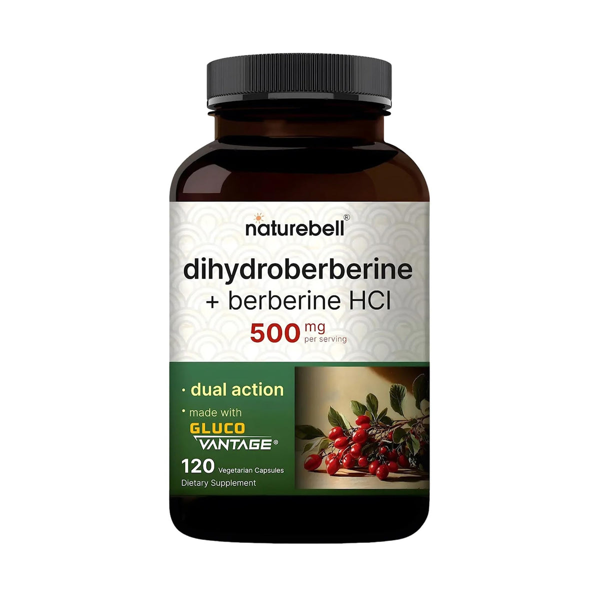 NatureBell Dihydroberberine 500mg capsules vue de face