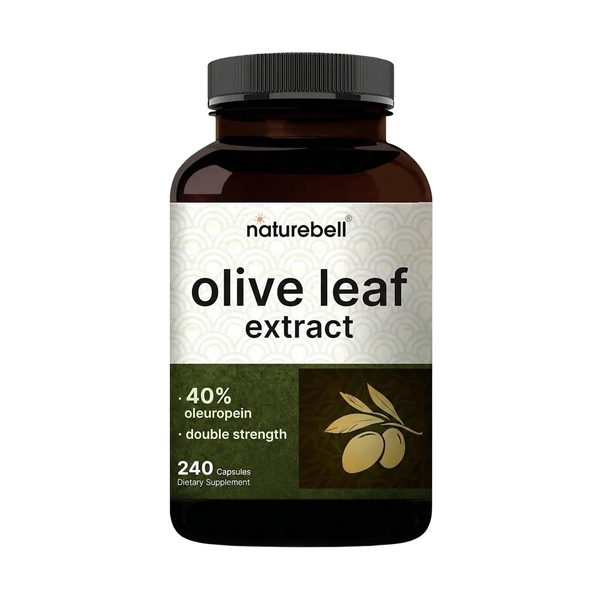 NatureBell Extrait de Feuille d'Olivier 240 Capsules vue de face
