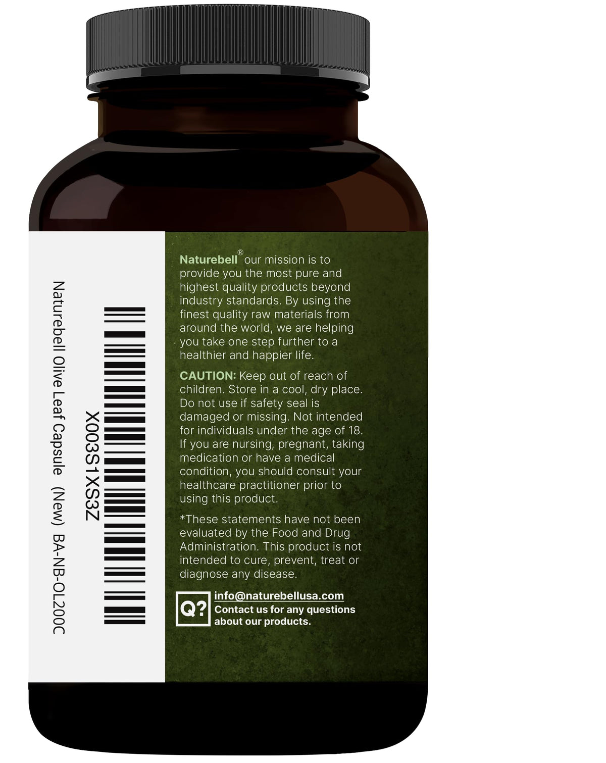 NatureBell Extrait de Feuille d'Olivier capsules prêtes à être consommées
