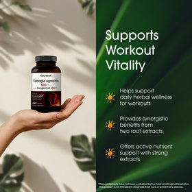 NatureBell Fadogia Agrestis 600mg et Tongkat Ali 400mg étiquette du flacon