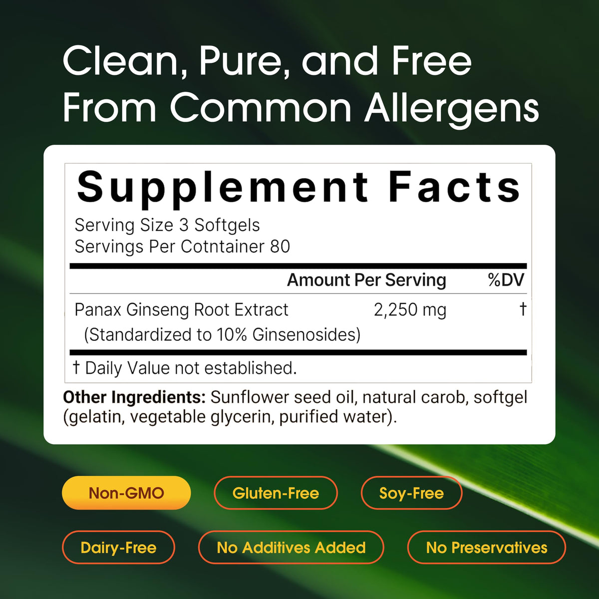 NatureBell Ginseng Coréen Rouge gélules végétales sur fond blanc