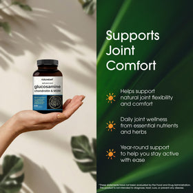 NatureBell Glucosamine Chondroïtine 240 capsules avec verre d'eau