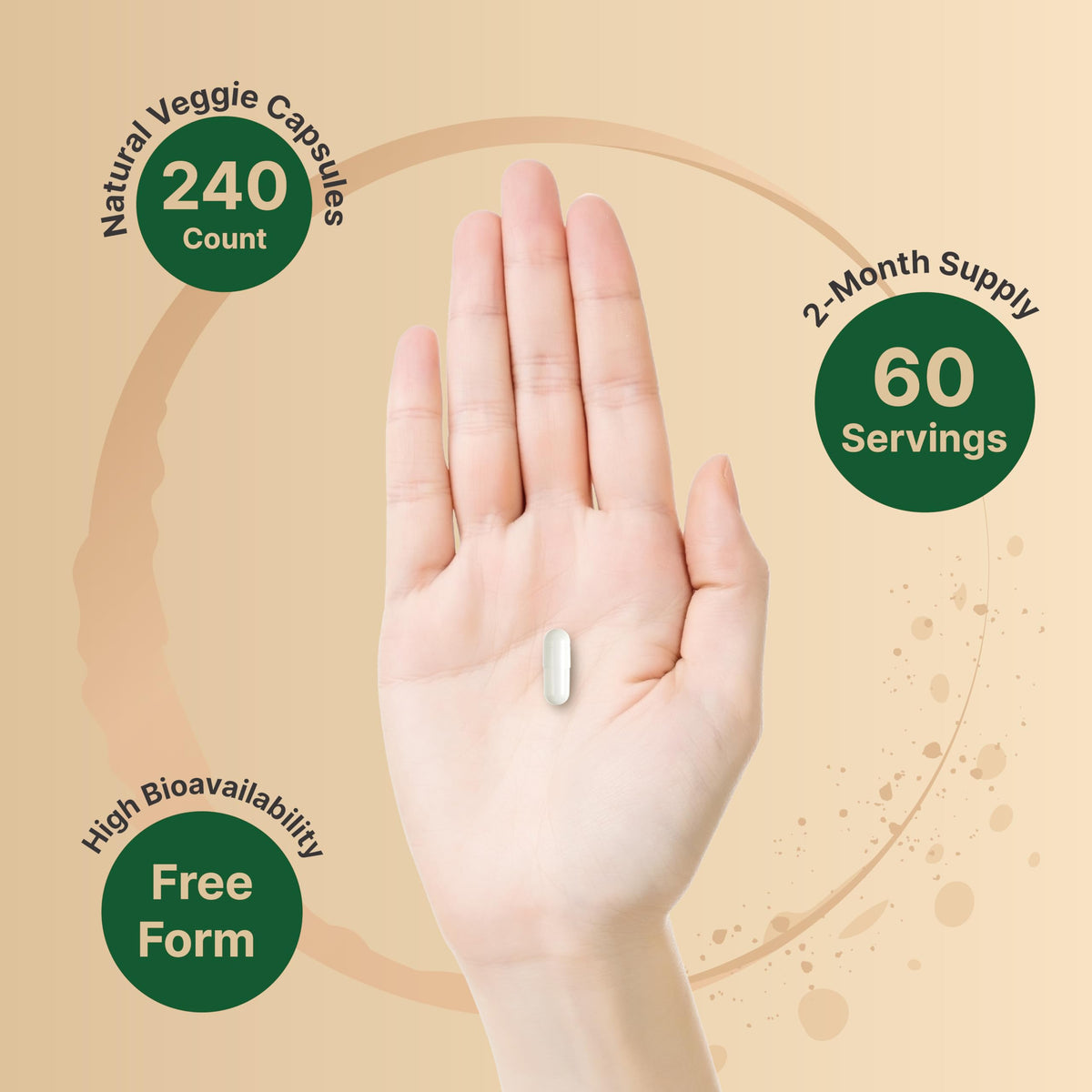 NatureBell Glutathione 2000mg capsules à côté d'un verre d'eau