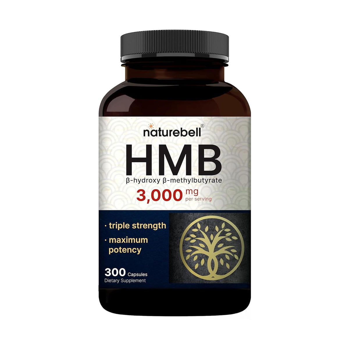 NatureBell HMB 3 000 mg 300 capsules vue de face
