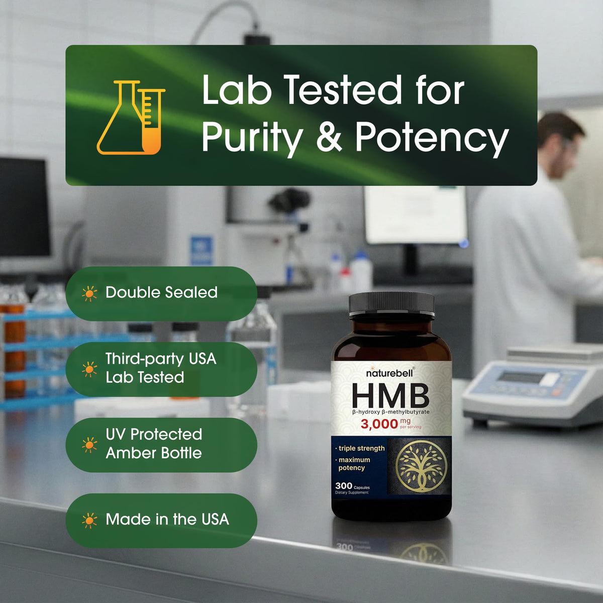 NatureBell HMB 3 000 mg emballage