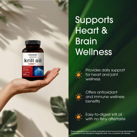 NatureBell huile de krill antarctique 1000 mg gélules molles avec étiquette