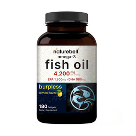 NatureBell Huile de Poisson Omega-3 180 gélules souples en bouteille