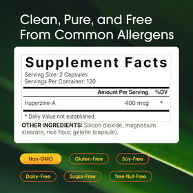 NatureBell Huperzine A 400mcg capsules montrant l'étiquette