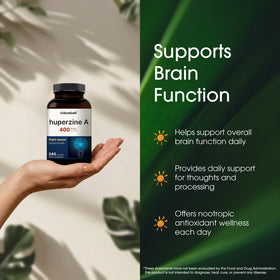 NatureBell Huperzine A 400mcg capsules sur fond blanc