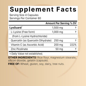 NatureBell L-Lysine 1000mg capsules side view
