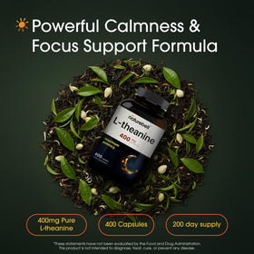NatureBell L-Théanine 400mg capsules - vue supérieure