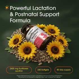 NatureBell Lécithine de Tournesol 240 Gélules avec étiquette visible