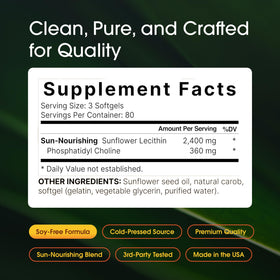 NatureBell Lécithine de Tournesol 240 Gélules de côté