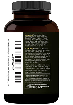 NatureBell Moringa 480 capsules avec des feuilles de Moringa
