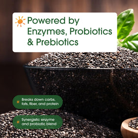 NatureBell Multi-Enzymes sur une table avec d'autres compléments