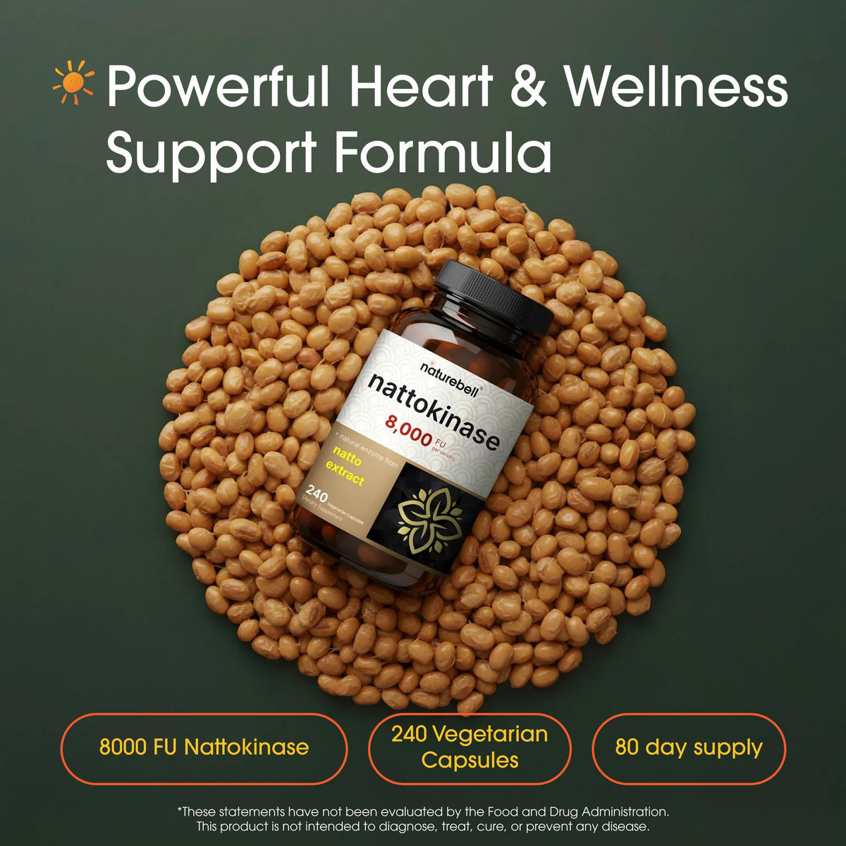 NatureBell Nattokinase capsules ouvertes montrant le contenu