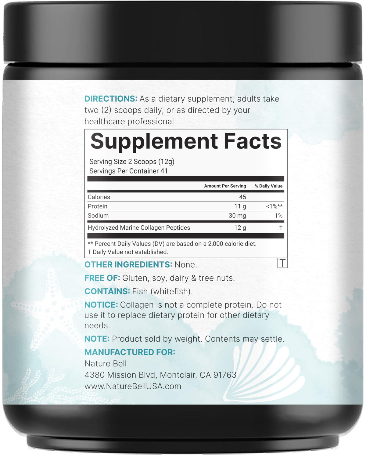 NatureBell Poudre de Collagène Marin dans un smoothie