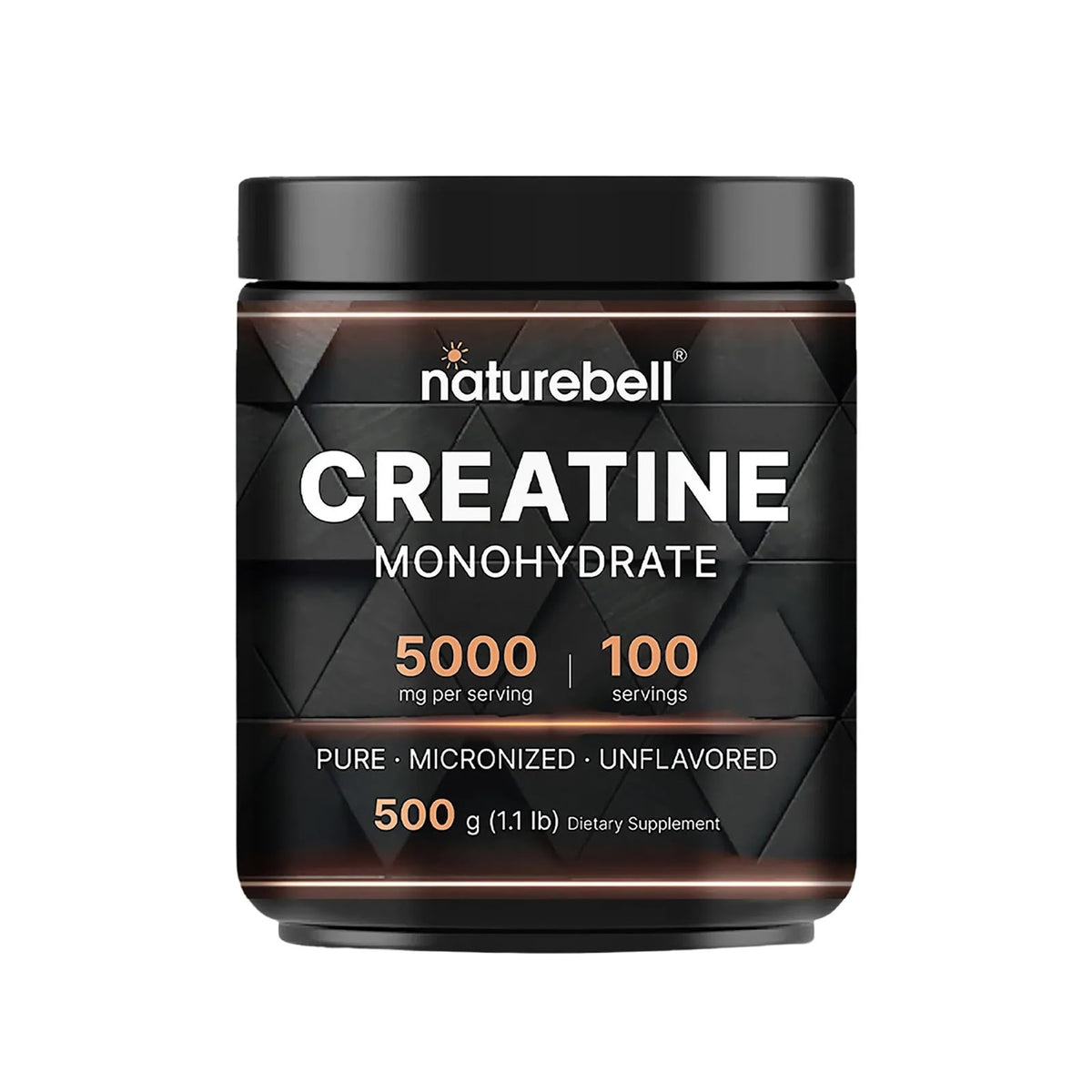 NatureBell Poudre de Créatine Monohydrate Micronisée 500g vue de face