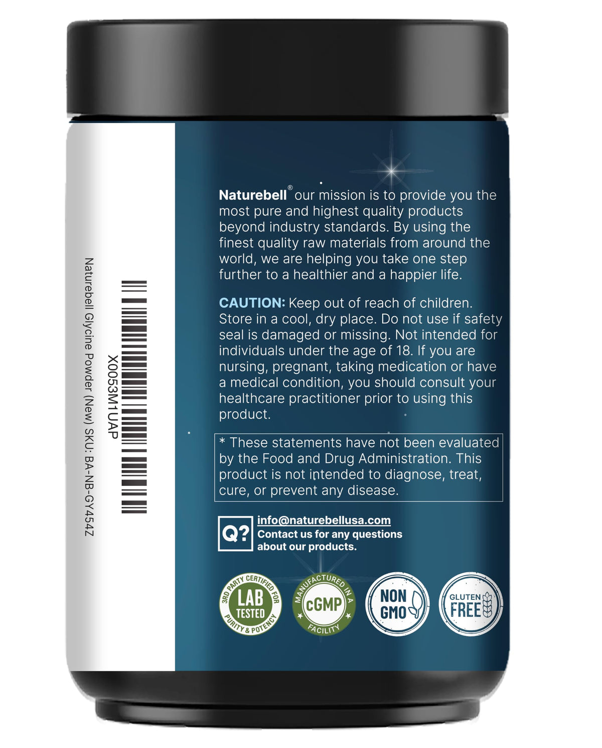 NatureBell Poudre de Glycine Pure 540g lifestyle scene