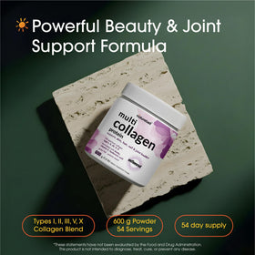 NatureBell Poudre de Protéines Multi-Collagène 600g avec étiquette