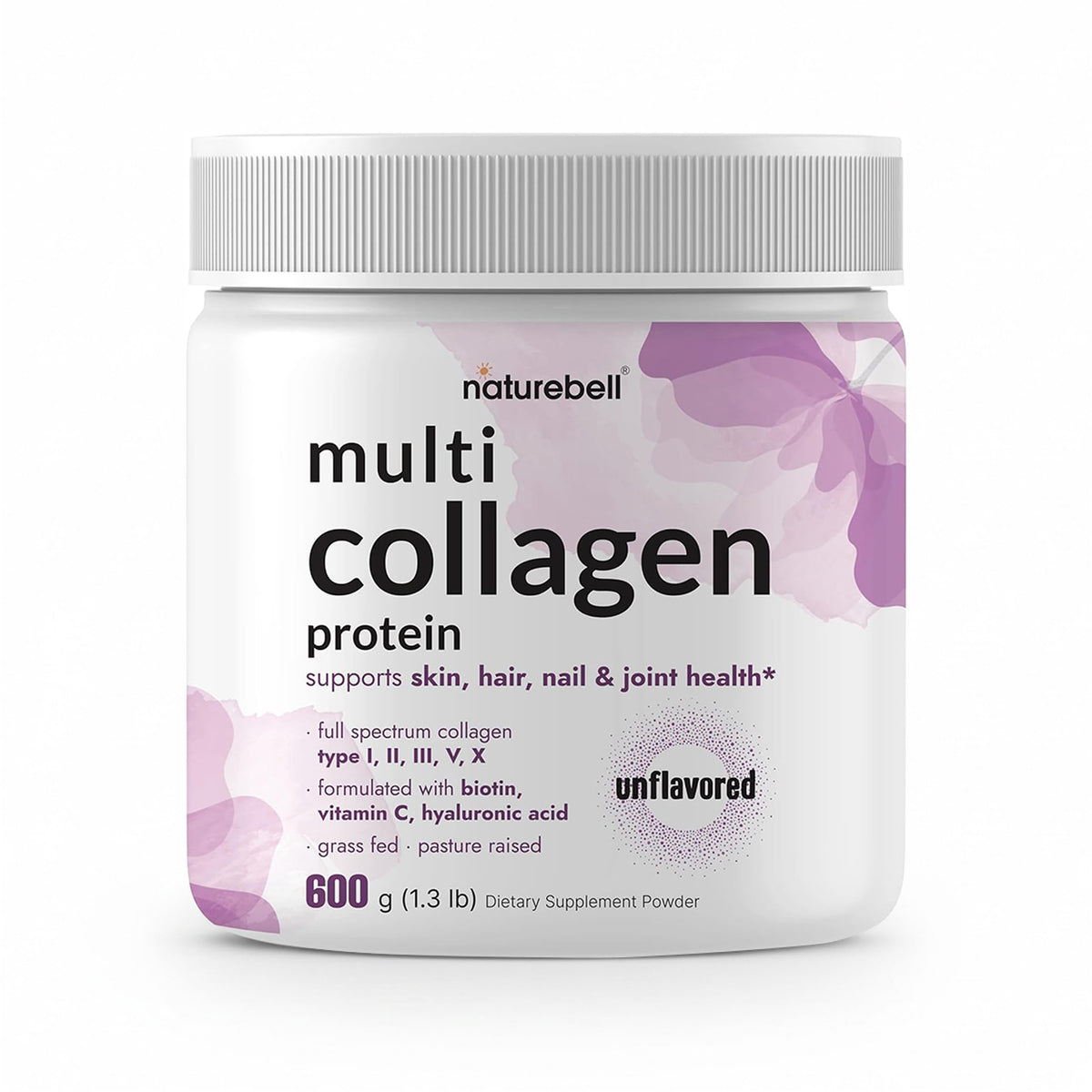NatureBell Poudre de Protéines Multi-Collagène 600g vue de face