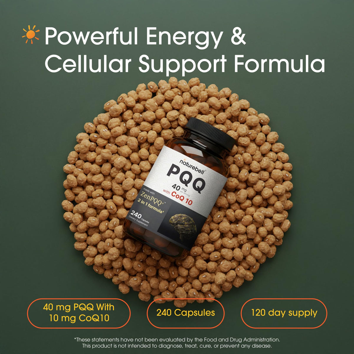 NatureBell PQQ bottle packaging side view